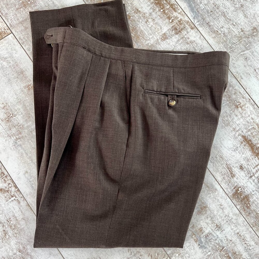 Mens Sansabelt Brown Dress Pants